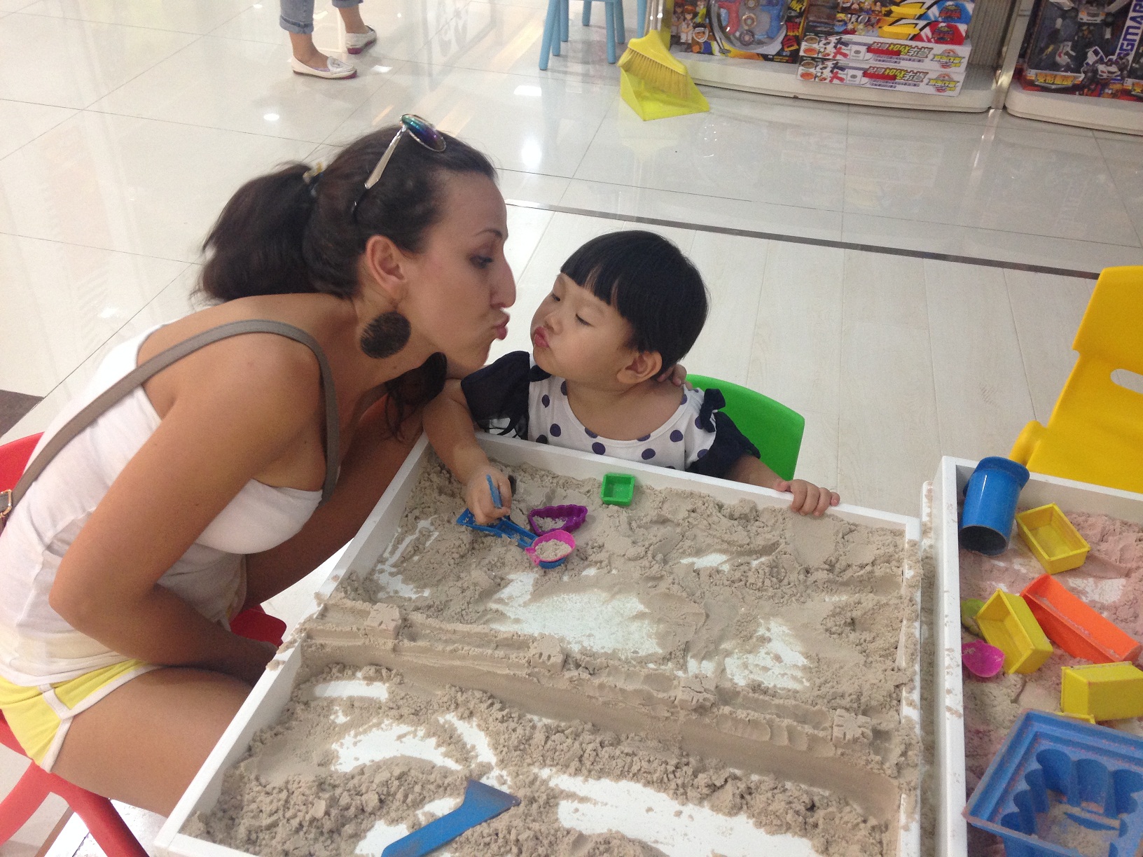 Playing with the sand